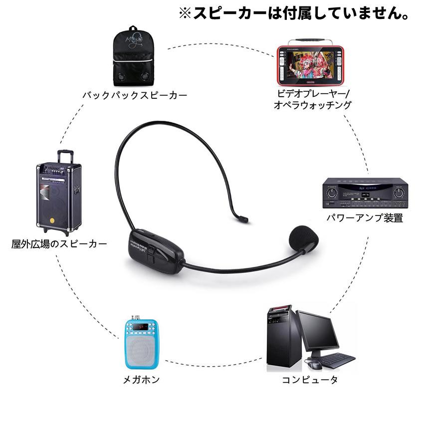 ワイヤレス マイク ポータブル 拡声器 高音質 ハンズフリー 無線 会議