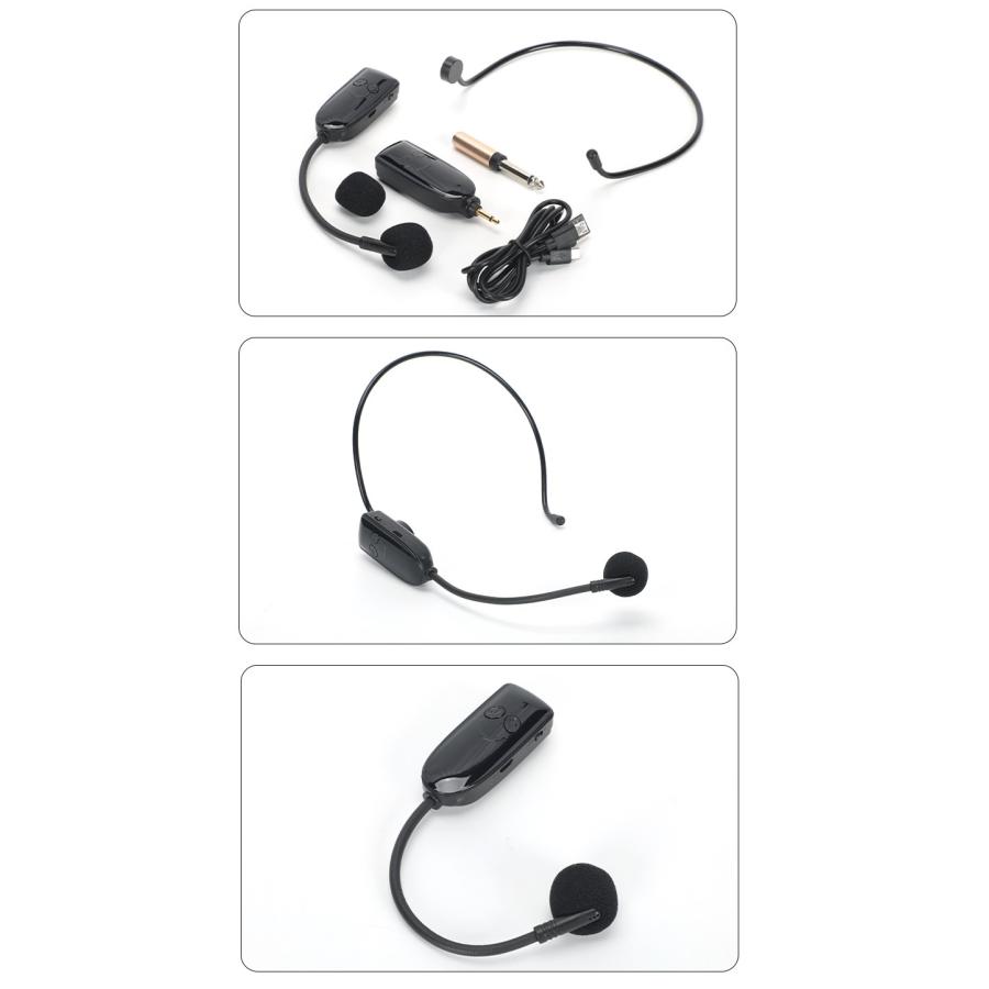 ハンドヘルドマイク ポータブル拡声器 2つのマイク 音楽再生 ヘッドセットマイク Amazon | WWinBridge 60W ハンドヘルドマイク ポータブル拡声器 2つの