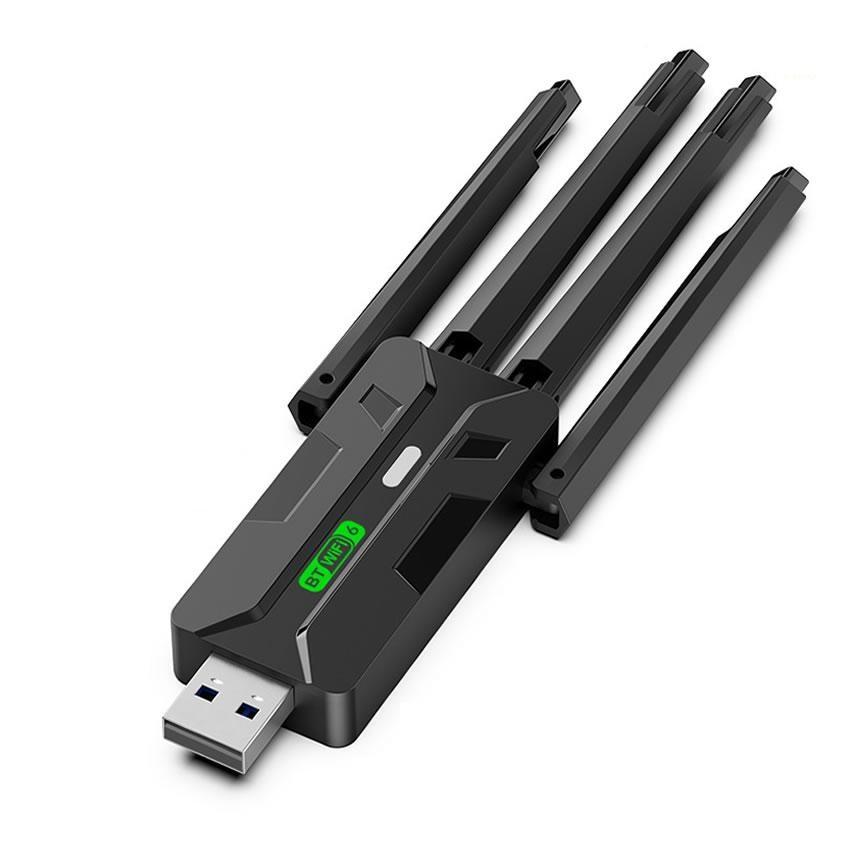 デュアルバンド Wi-Fiアダプター 無線LAN 子機 Wi-Fi6 USB3.0 900Mbps