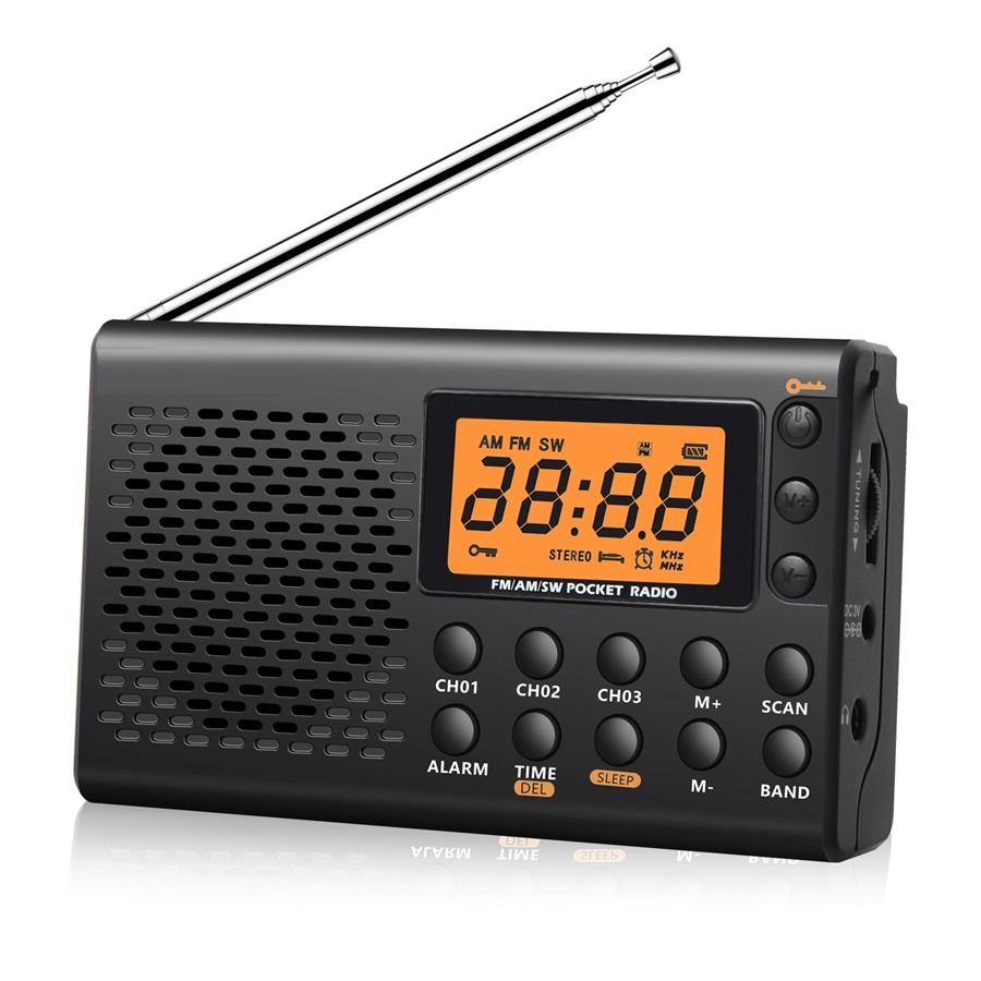 ポケットラジオ ワイドfm FM/AM 高感度受信 小型 持ち運び 軽量 携帯