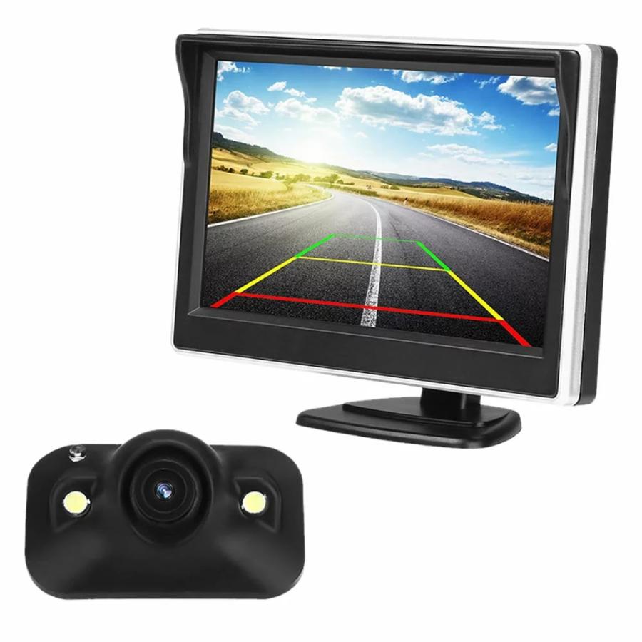 車載モニター 5インチ サイドカメラセット バックカメラ ケーブル 一本