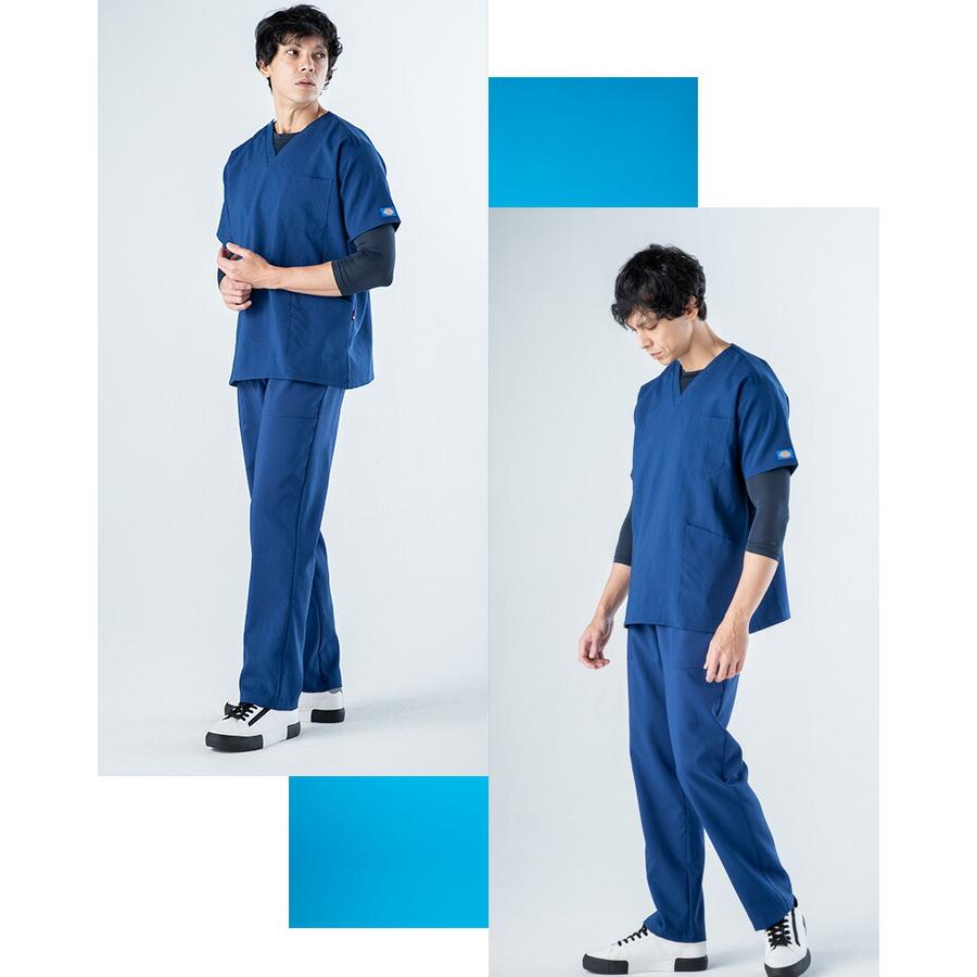 フォーク スクラブパンツ 白衣 ディッキーズ FOLK 5024sc 医療 ストレッチ ストレートパンツ 術衣 ユニフォーム 医療用 看護師 クリニック