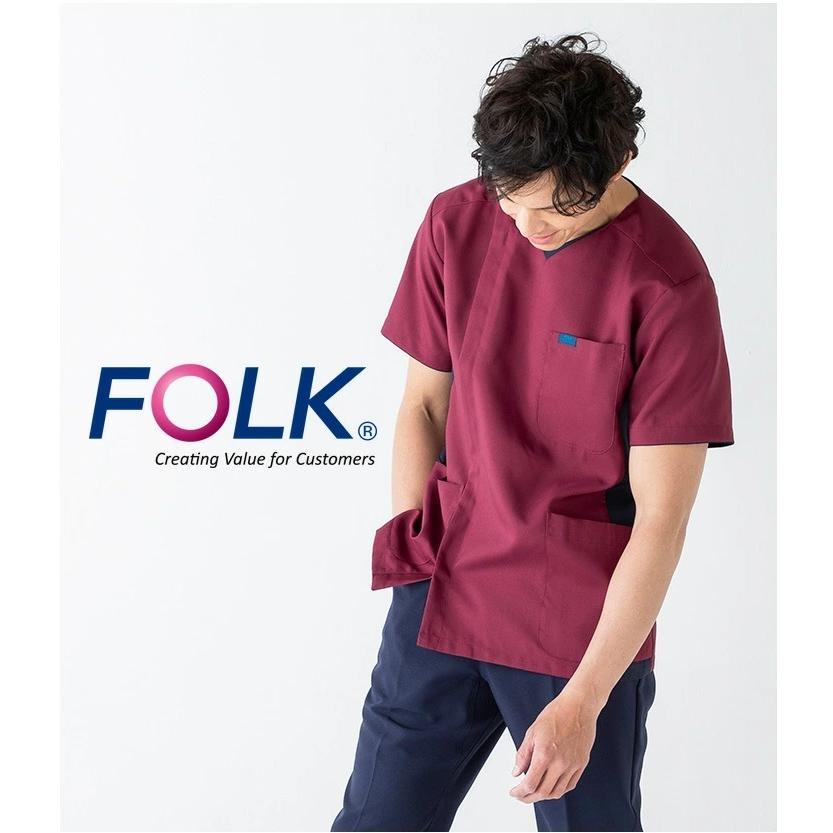 FOLK 7025SC-17 ダークネイビー メンズ ジップスクラブLL 5枚 メンズ