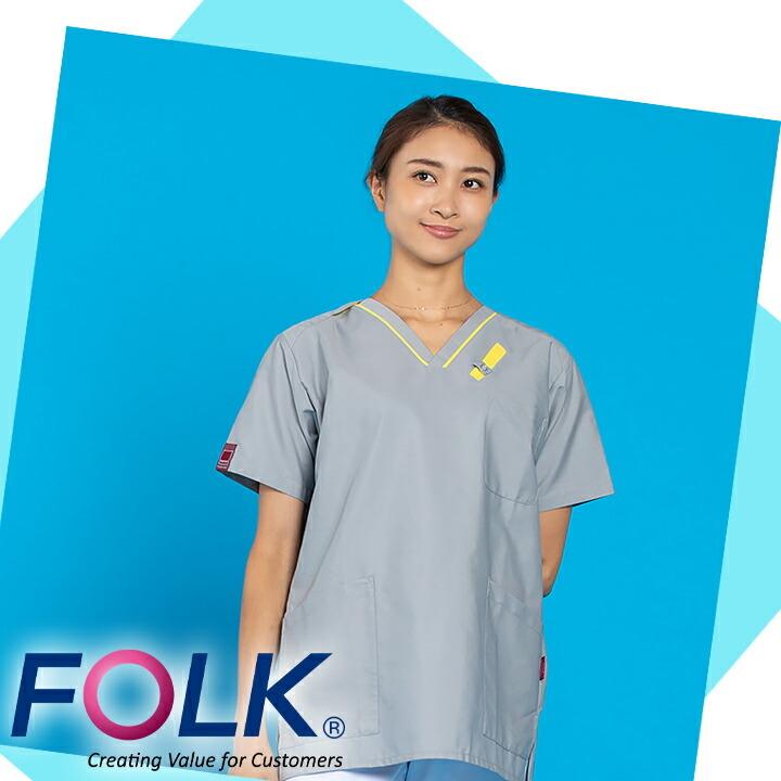 PANTONE（パントン） フォーク FOLK スクラブ 医療 上衣 FOLK （男女