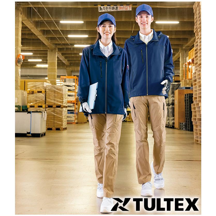 アイトス 防寒着 防寒ジャケット フードイン 防風 軽撥水 反射 TULTEX