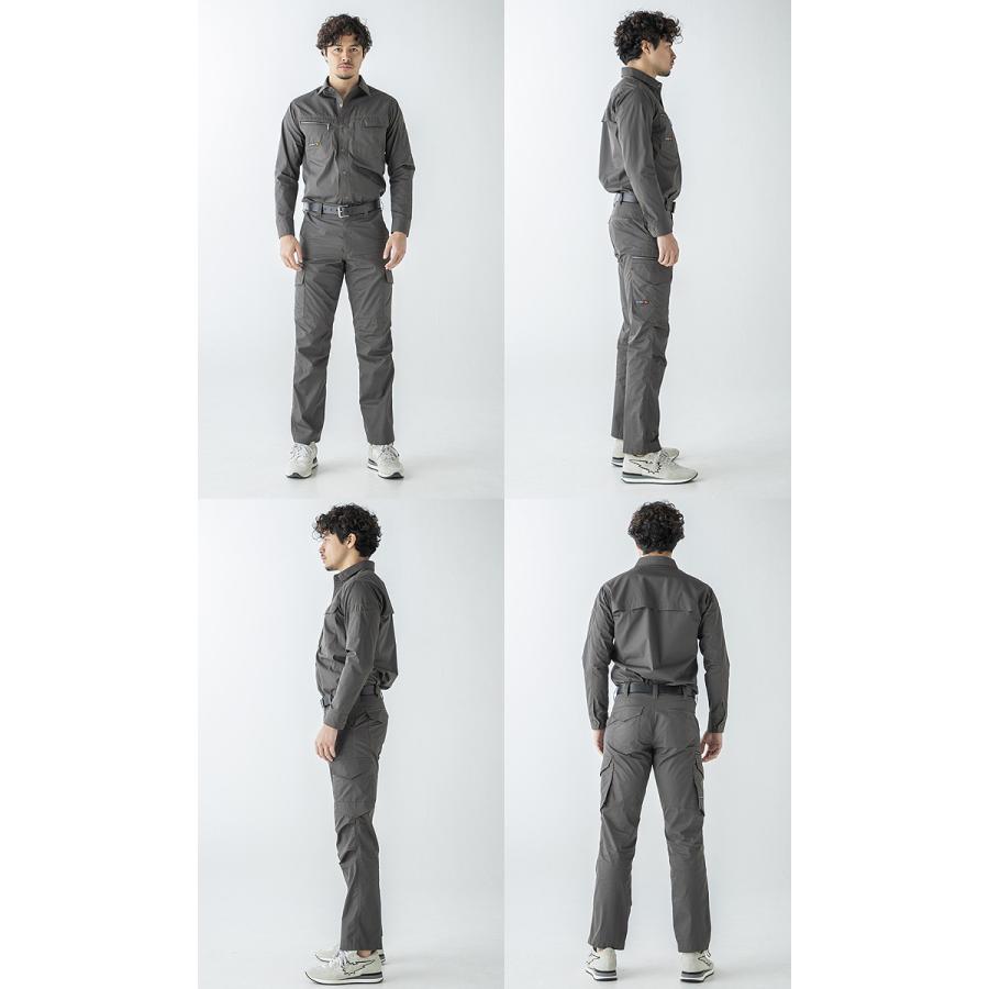 アタックベース 長袖シャツ 5216 春夏 作業服 作業着 ユニフォーム 脇