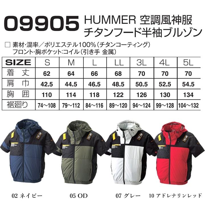 HUMMER（ハマー） 2025年 空調ウェア サイドファン 半袖ジャンバー