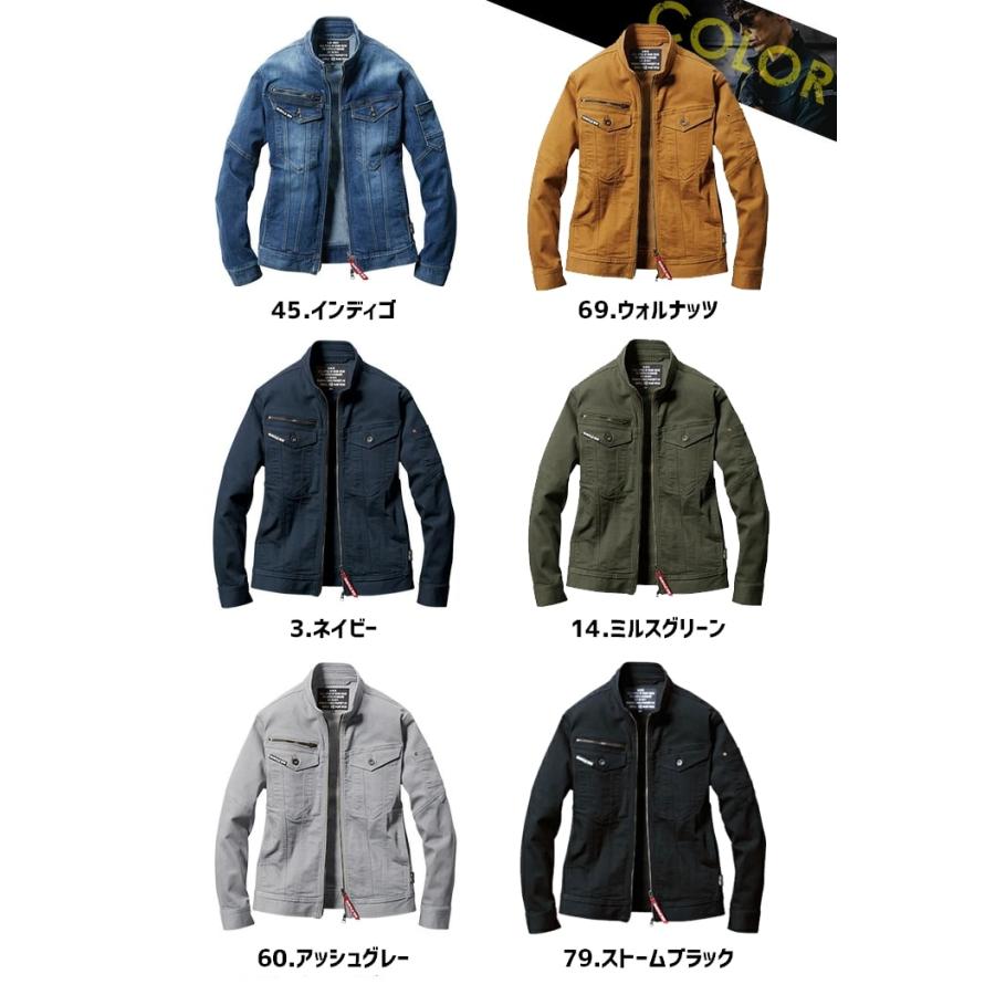 BURTLE（バートル） 作業服 デニム ストレッチ ジャケット 5001 男女