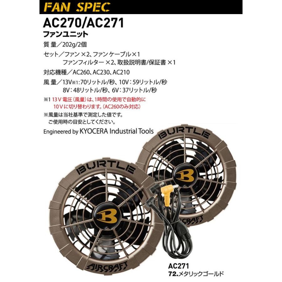 限定価格セール！】 BURTLE バートル 春夏用 エアークラフト ファン