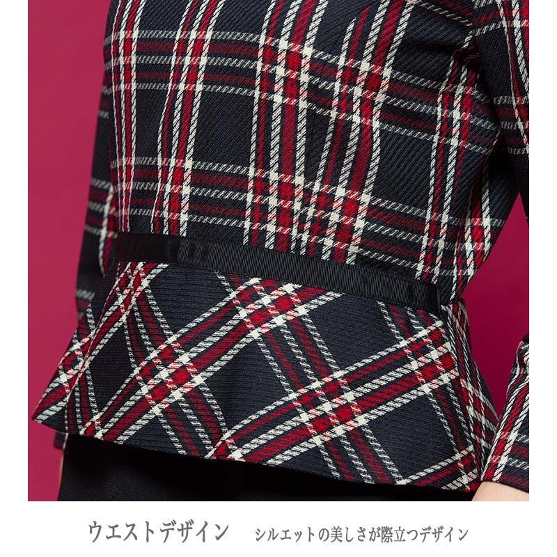 ワンピース 事務服 アンジョア enjoie ジョア 61790 半袖 透け防止 女性 レディース 受付 エステ服 コンシェルジュ おしゃれ 上品 小さいサイズ 5号〜15号_4