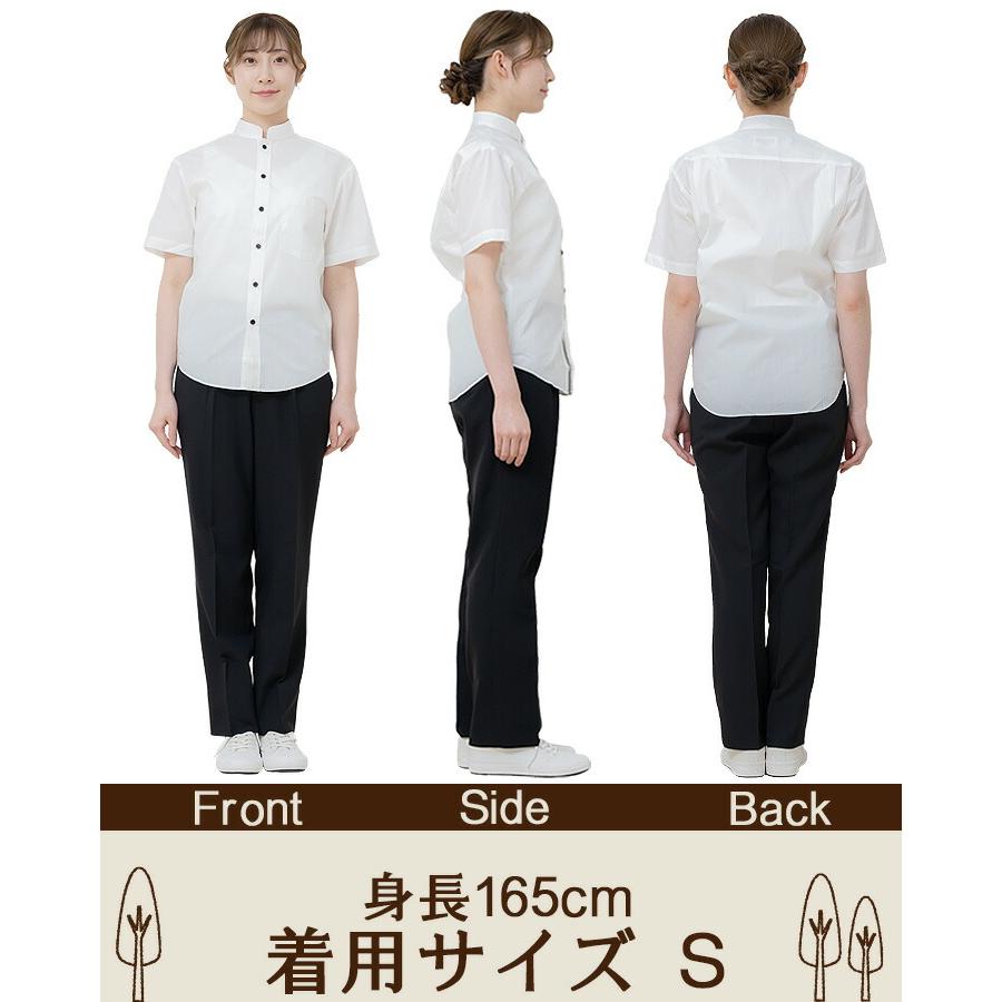 シャツ 半袖 スタンドカラー 男女兼用 ノーアイロン arbe アルベ EP