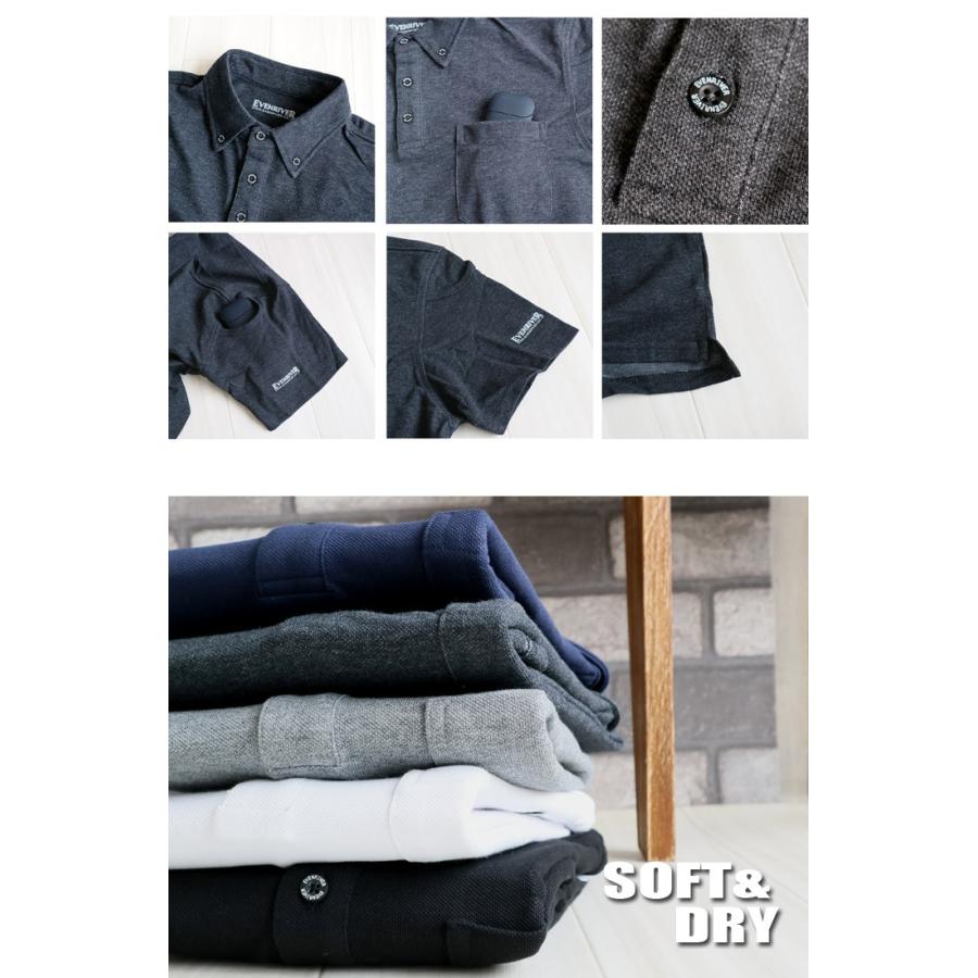 ポロシャツ メンズ 半袖 吸汗速乾 ボタンダウンポロ ソフトドライ イーブンリバー EVENRIVER NR416 スポーツ オールシーズン 作業服 作業着 即日発送 | EVENRIVER | 06