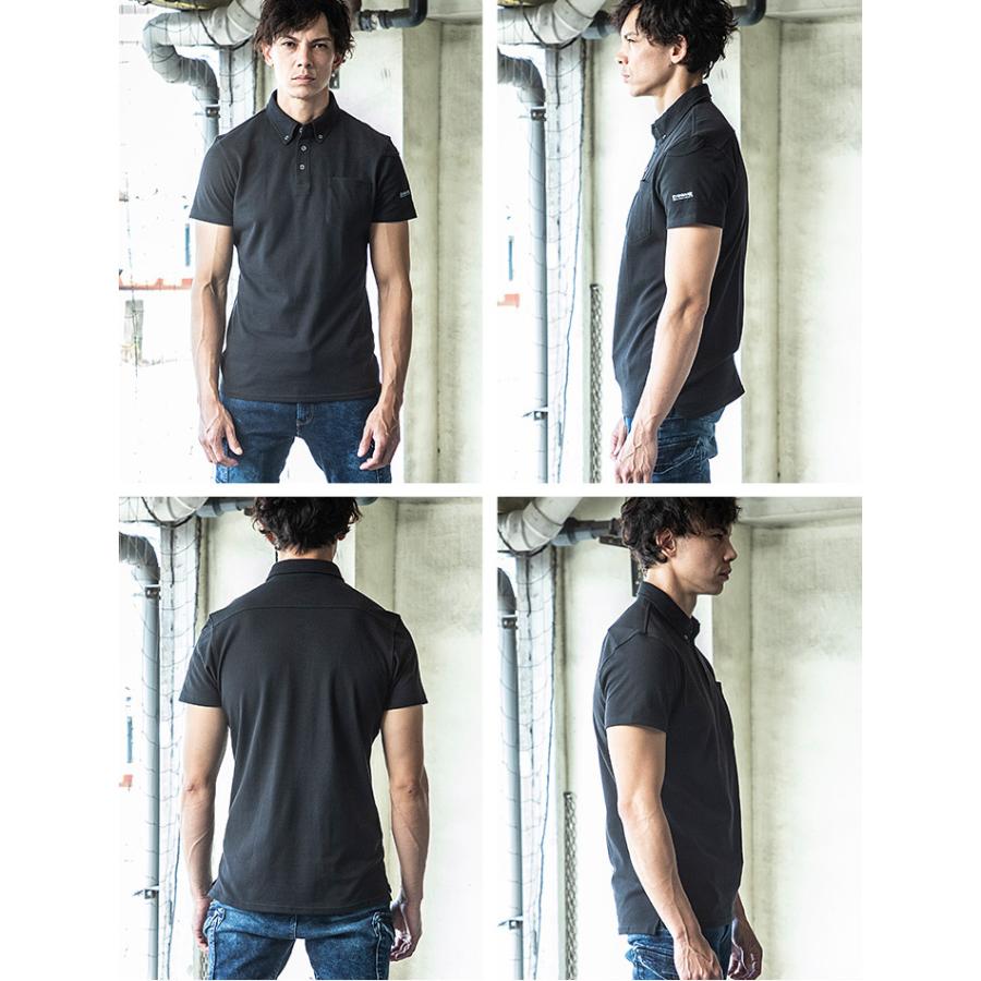 ポロシャツ メンズ 半袖 吸汗速乾 ボタンダウンポロ ソフトドライ イーブンリバー EVENRIVER NR416 スポーツ オールシーズン 作業服 作業着 即日発送 | EVENRIVER | 07