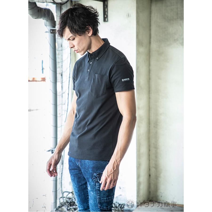 ポロシャツ メンズ 半袖 吸汗速乾 ボタンダウンポロ ソフトドライ イーブンリバー EVENRIVER NR416 スポーツ オールシーズン 作業服 作業着 即日発送 | EVENRIVER | 09