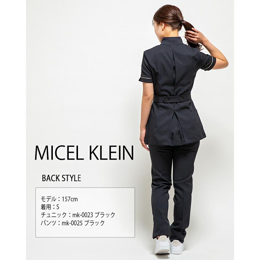 チュニック 白衣 MICHEL KLEIN ミッシェルクラン ナース服 MK-0023 半袖 ストレッチ 透け防止 レディース チトセ エステ服 クリニック 医師 医療用｜darumashouten｜07