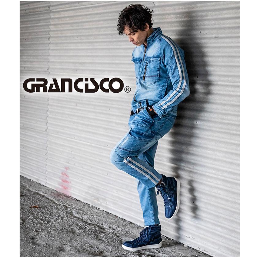 グランシスコ デニム ストレッチ カーゴパンツ GC-A812 BS 4L-2枚 TAKAYA WORK WEAR 作業着 デニム カーゴパンツ グランシスコ GC