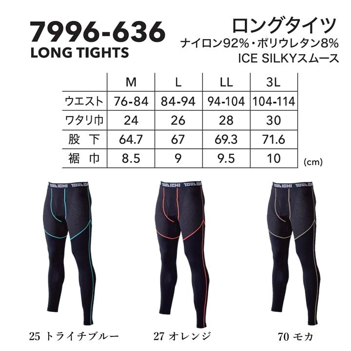 即日発送 寅壱 インナータイツ 7996-636 春夏 超冷感 接触冷感 吸汗速