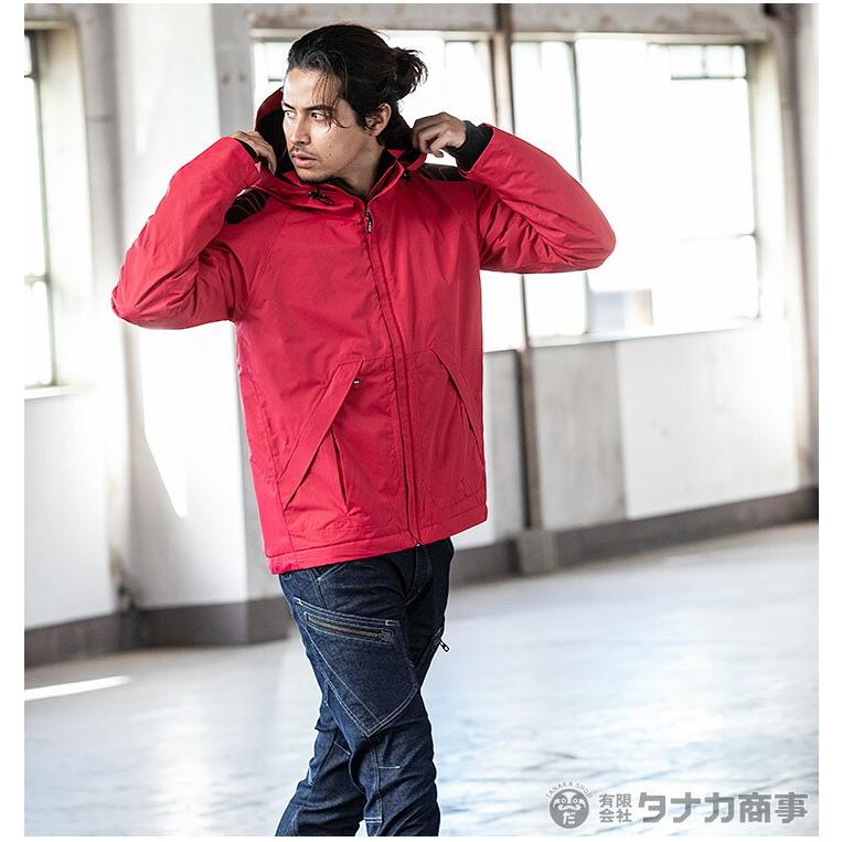 TS DESIGN 防寒着 アウター 防水 シェルジャケット フード付き 防寒服