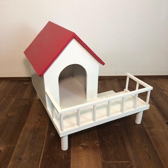Lanai Mサイズ おしゃれ バルコニーハウス ベッド 室内 犬小屋 小型犬 中型犬 木製 日本製 ホワイト 白 フレブル パグ チワワ ヨークシャー Mダックス 猫 Cat Doghouse M Darumaya 通販 Yahoo ショッピング