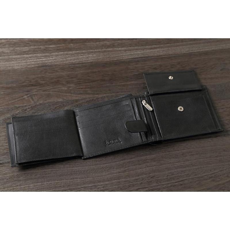 牛革 ２つ折財布 HUNT 111113 送料無料 hunt ハント 人気 本革折財布 ブラック 贈り物 プレゼント |  | 01