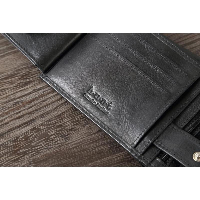 牛革 ２つ折財布 HUNT 111113 送料無料 hunt ハント 人気 本革折財布 ブラック 贈り物 プレゼント |  | 03