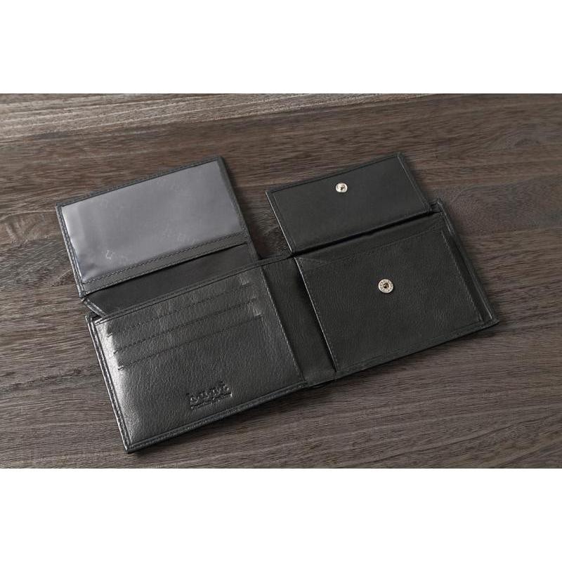 牛革 ２つ折財布 HUNT 22001 送料無料 hunt ハント 人気 本革折財布 ブラック 贈り物 プレゼント |  | 01