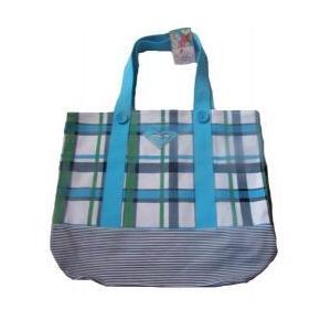 USA版ROXY【ロキシー】チェックカラートート　BLU |  | 01