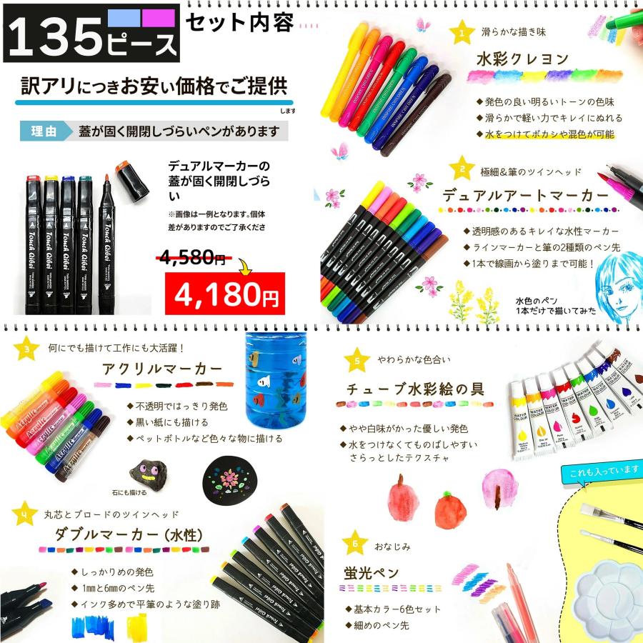 【1位常連】【おまけ10点】106 129 135 お絵描きセット お絵かきセット お絵描き お絵かき クレヨン 4歳 5歳 6歳 小学生 女の子 男の子 子供  誕生日 プレゼント |  | 15