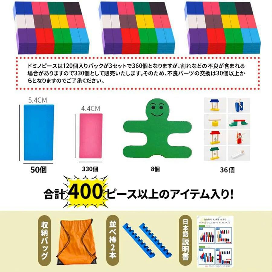 【P10倍★サンタ帽子★ラッピング無料】 ドミノ 収納袋付き ギミック36種 420ピース 誕生日プレゼント 子供 男の子 3歳 4歳 5歳 6歳 知育玩具 ドミノ倒し |  | 07