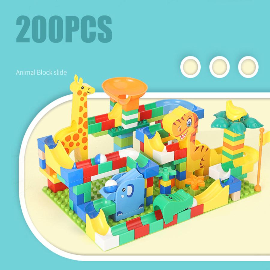 【花海公式★ラッピング無料】 200 233 動物 スロープトイ ビーズコースター スロープ ビー玉 転がし ブロック 積み木 おもちゃ 知育おもちゃ 玩具 知育玩具 |  | 10