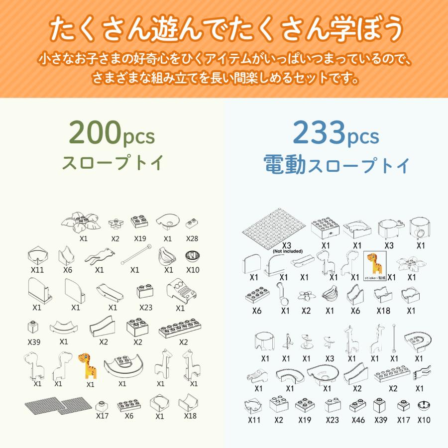 【花海公式★ラッピング無料】 200 233 動物 スロープトイ ビーズコースター スロープ ビー玉 転がし ブロック 積み木 おもちゃ 知育おもちゃ 玩具 知育玩具 |  | 05