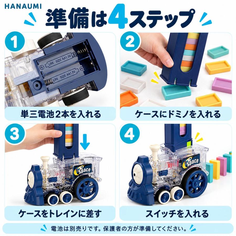 【ラッピング無料】 ドミノトレイン 知育玩具 誕生日 プレゼント 子供 男の子 2歳 3歳 4歳 5歳 ドミノ ドミノ車 電車 おもちゃ ドミノ倒し ブロック | ブランド登録なし | 10