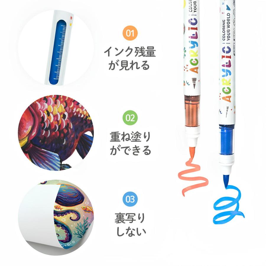 【1位常連】【ラッピング無料】 24色 72色 直液式 アクリルマーカー セット はなうみマーカー イラストマーカー アルコールマーカー 中学生 お絵描きセット |  | 09