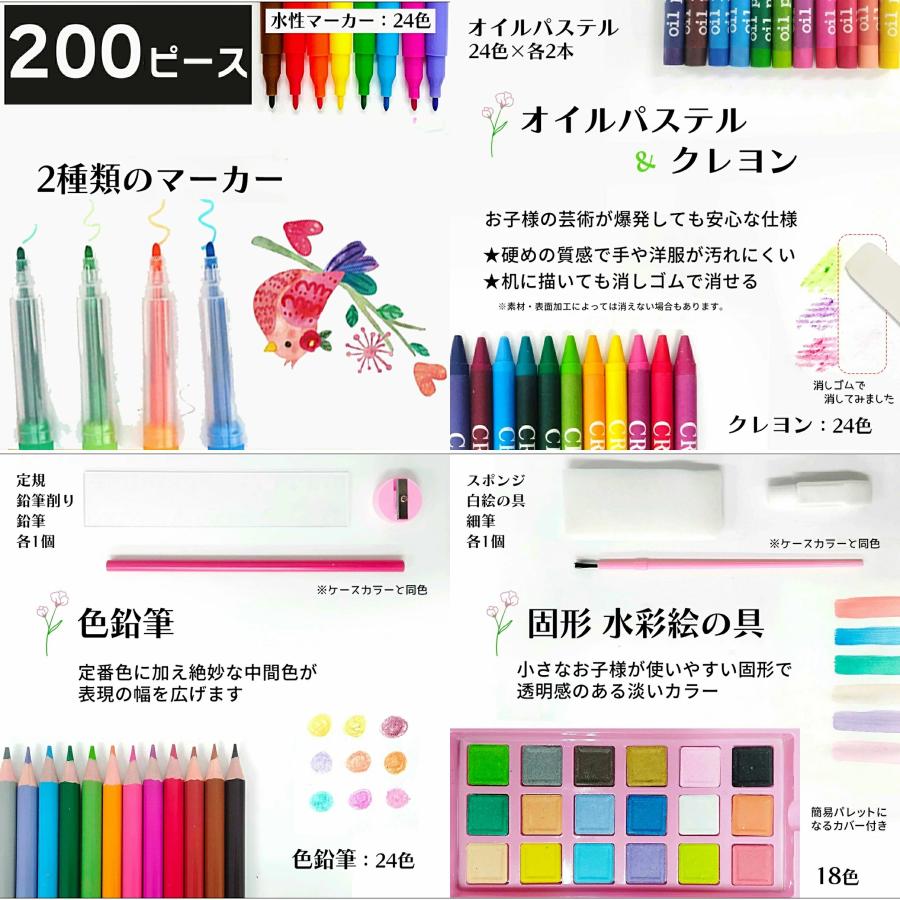 【P15倍★サンタ帽子★ラッピング無料】 206 239 133 135 156 200 お絵描きセット お絵かきセット 5歳 6歳 女の子 男の子 子供  誕生日 プレゼント 小学生 |  | 19