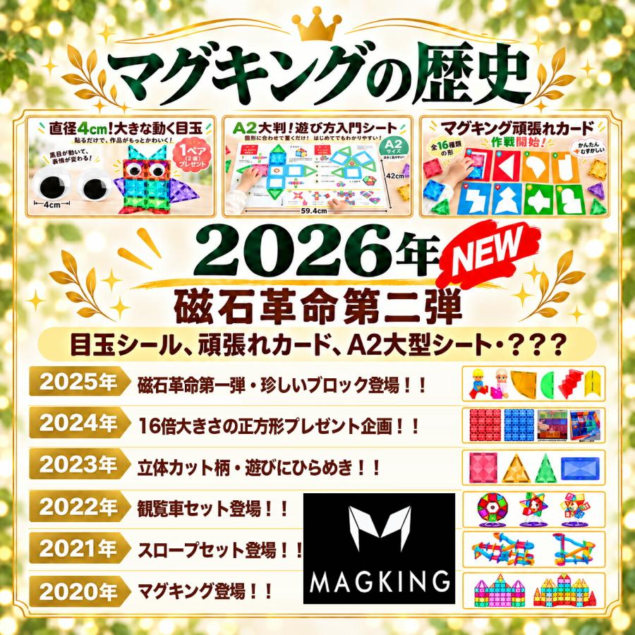【花海公式】【一年保証】 マグキング 正規品 マグネットブロック マグネット ブロック 磁石 磁石おもちゃ マグネットおもちゃ おもちゃ 知育玩具 知育おもちゃ |  | 02