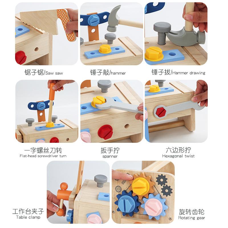 【ラッピング無料】大工さんセット 木製 工具セット おもちゃ 知育玩具 3歳 4歳 木のおもちゃ モンテッソーリ 誕生日プレゼント |  | 02