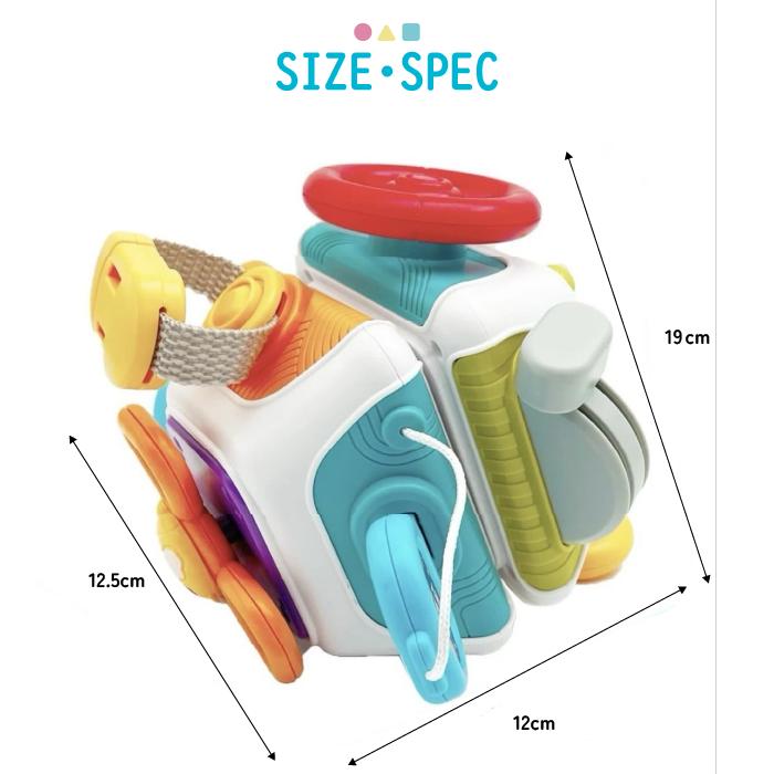 【サンタ帽子★ラッピング無料】よくばりビジーキューブ 1台10役 おもちゃ 多機能アクティビティ 知育玩具 1歳半から モンテッソーリ 誕生日プレゼント |  | 08