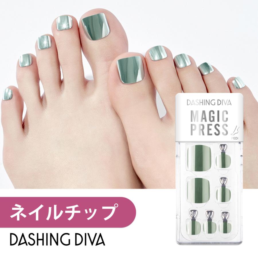 ネイルチップ ネイルシール ジェルネイル ネイル シール ジェル ペディキュア 公式 ダッシングディバ マジックプレス フット Mwk161p 購入 つけ爪 足
