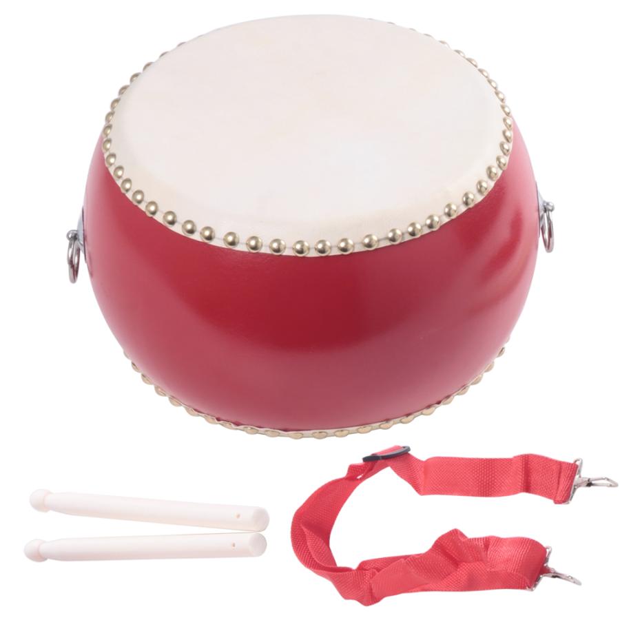 和太鼓セット セット 7インチ 子供 キッズ 大人 バチ 首掛け 首かけ アジャスター付き 羊皮 応援 おもちゃ 運動会 スポーツ お祭り 鋲打ち 野球 和太鼓 たいこ | ブランド登録なし | 05