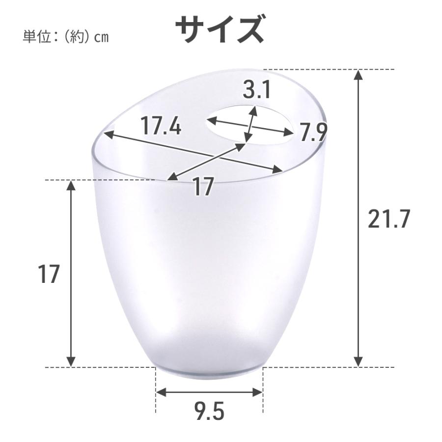 （2.5Lサイズ） ワインクーラー アクリル 2.5L 小型 1本用 シャンパンクーラー 取っ手付き 家庭用 業務用 パーティー 飲食店 アイスバケット ボトルクーラー | ブランド登録なし | 11