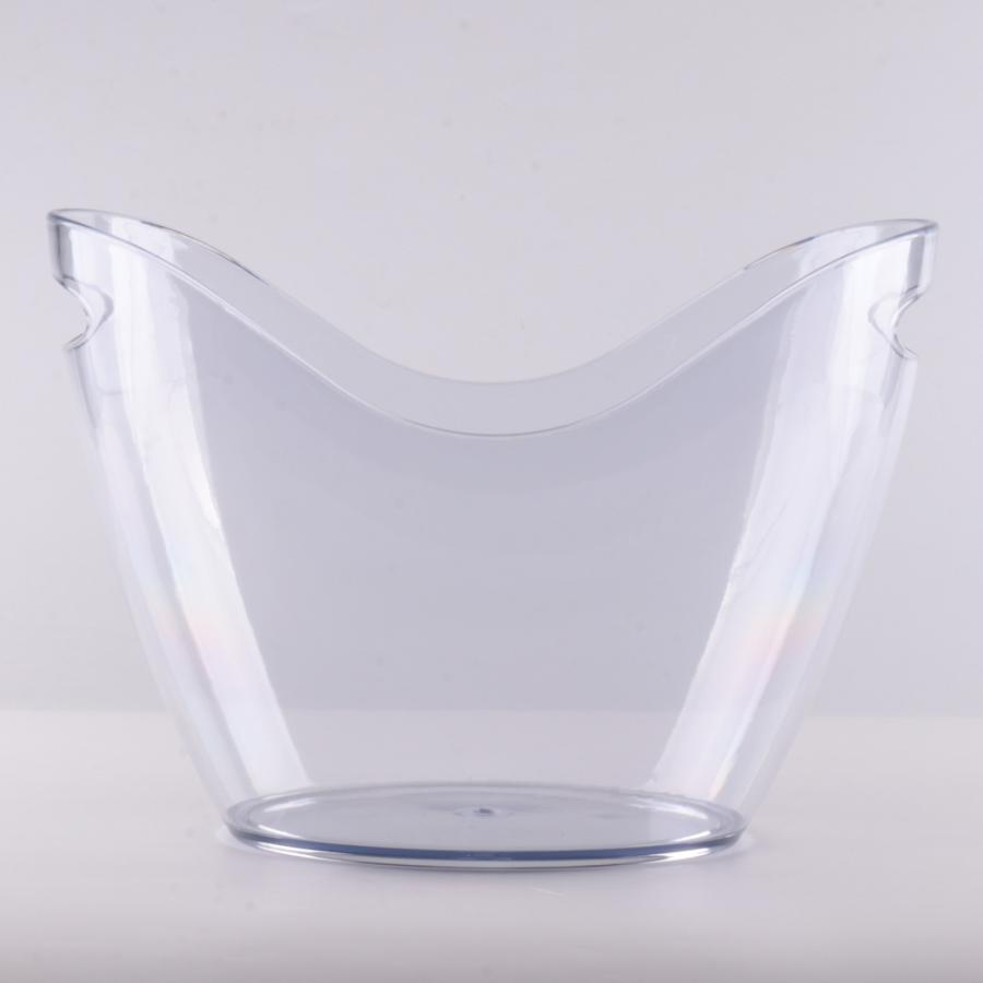 （8Lサイズ） ワインクーラー アイスバケット 大容量 アクリル 持ち手付き 軽量 保冷 卓上 ワイン ビール シャンパン パーティー レストラン バー クリアタイプ | ブランド登録なし | 01