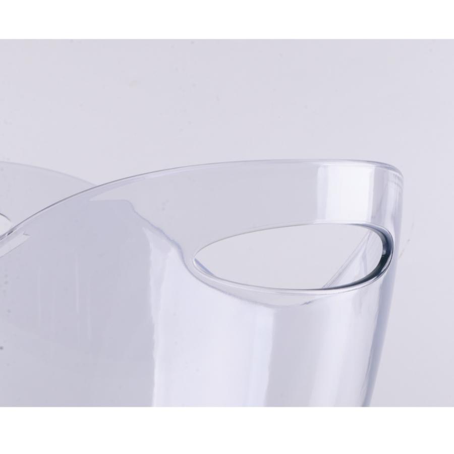 （8Lサイズ） ワインクーラー アイスバケット 大容量 アクリル 持ち手付き 軽量 保冷 卓上 ワイン ビール シャンパン パーティー レストラン バー クリアタイプ | ブランド登録なし | 04