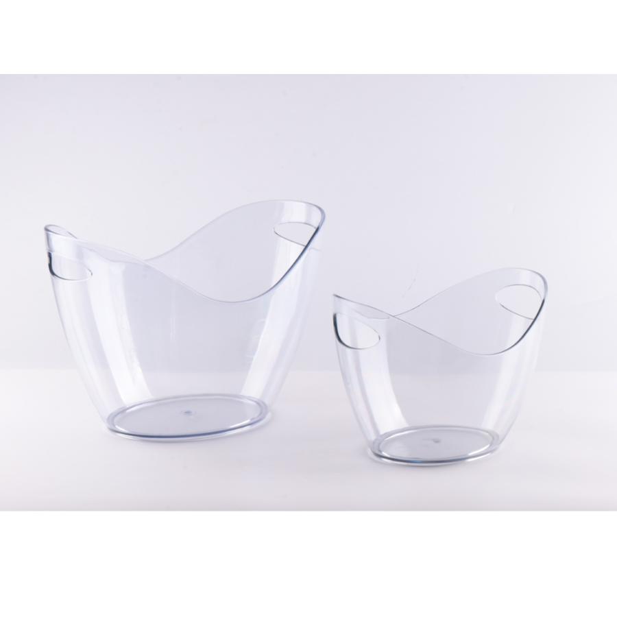 （8Lサイズ） ワインクーラー アイスバケット 大容量 アクリル 持ち手付き 軽量 保冷 卓上 ワイン ビール シャンパン パーティー レストラン バー クリアタイプ | ブランド登録なし | 05