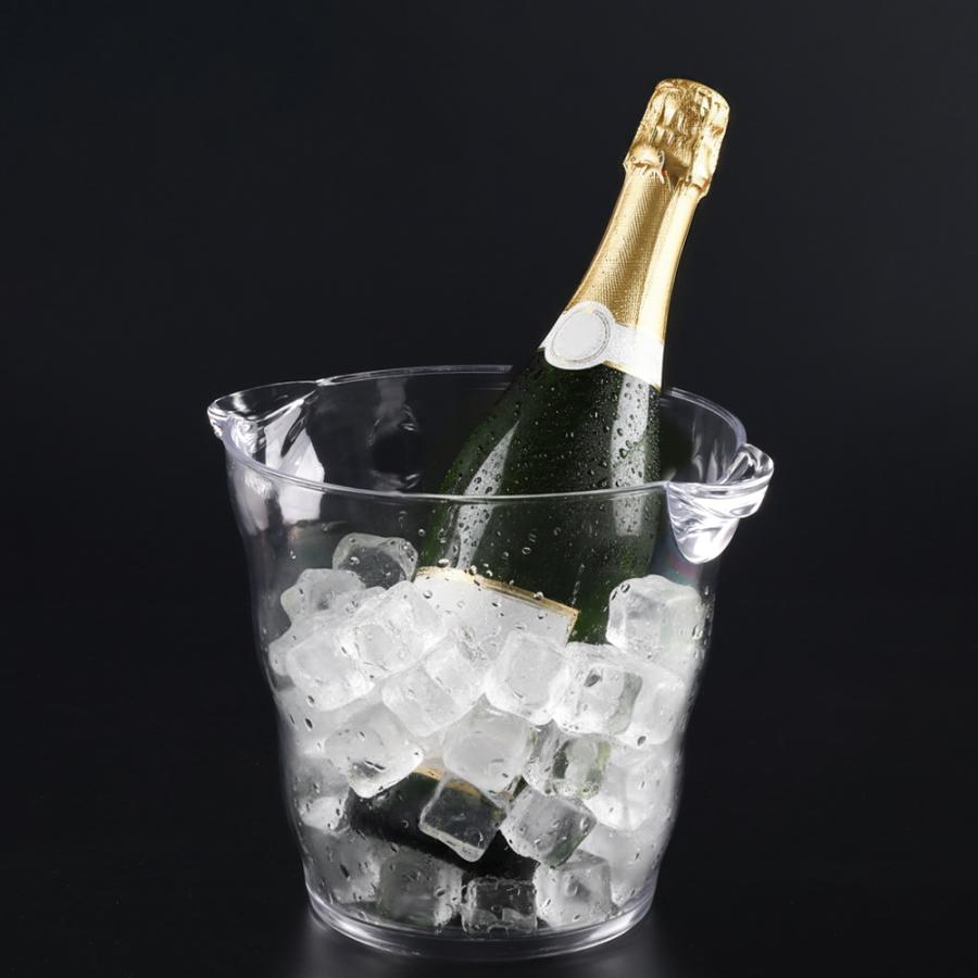 （4Lサイズ） ワインクーラー アクリル ハンドル付き アイスバケツ アイスペール ボトルクーラー 氷入れバケツ シャンパンクーラー 小物収納 収納 花瓶 ホテル | ブランド登録なし