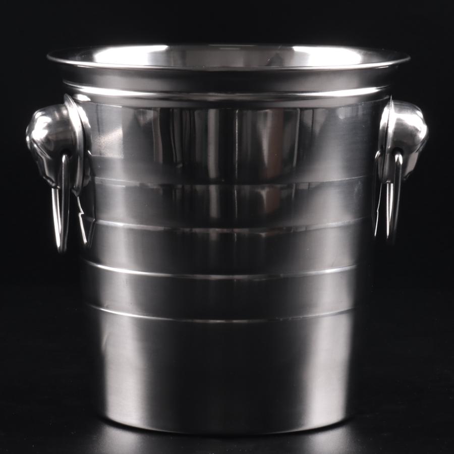 （3Lサイズ） ワインクーラー ステンレス シルバー 大容量 丈夫 ボトルクーラー 氷入れバケツ アイスペール 氷入れ アイスバケット 持ち手付き 業務用 | ブランド登録なし | 01