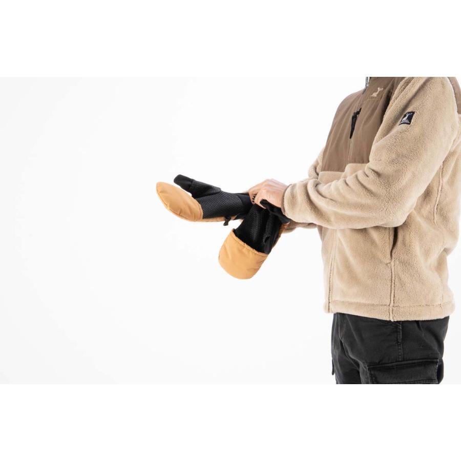 （captain stag 普通サイズ） 手袋 スマホ アウトドア ミトン 滑りにくい 指出し 指がだせる 防寒 作業 メンズ 男性向け キャプテンスタッグ ux1310 | CAPTAIN STAG | 03