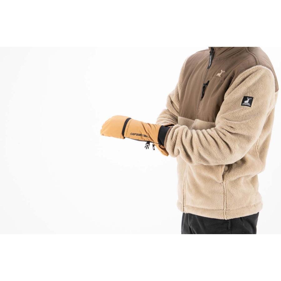 （XLサイズ スマホ対応） 手袋 スマホ アウトドア ミトン 滑りにくい 指出し 指がだせる 防寒 作業 メンズ 男性向け キャプテンスタッグ captain stag ux1312 | CAPTAIN STAG | 04