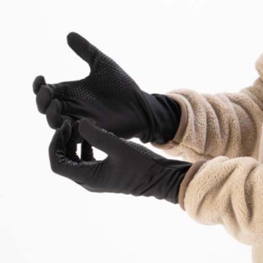 （Lサイズ） 手袋 ロング メンズ 薄手 キャプテンスタッグ ストレッチ グローブ 手袋 スマホ対応 滑り止め 防寒 メンズ 男性 黒 ブラック captain stag | CAPTAIN STAG | 02