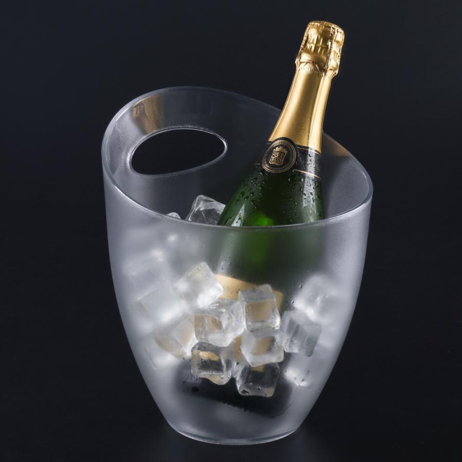 （2.5Lサイズ） ワインクーラー アクリル 2.5L 小型 1本用 シャンパンクーラー 取っ手付き 家庭用 業務用 パーティー 飲食店 アイスバケット ボトルクーラー | ブランド登録なし