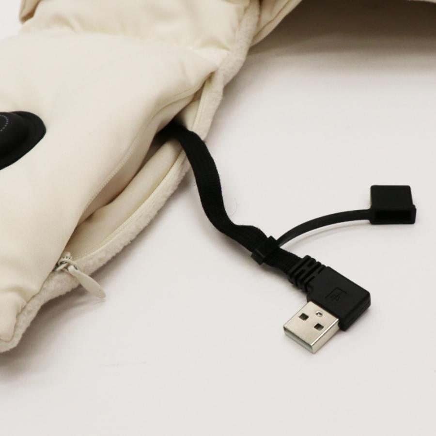 電熱マフラー 充電式 マフラー 防寒 USB 給電式 温度調節 HDL-MFR 男女兼用 レディース メンズ ヒートマフラー ホットマフラー 白 ホワイト 黒 ブラック 人気 | ブランド登録なし | 11